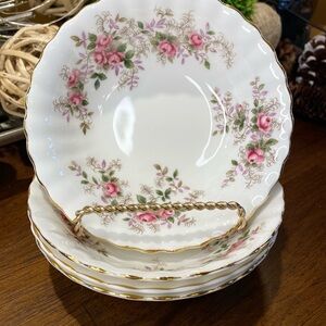 Royal Albert Lavender Rose Berry Bowls 5.25”Bone China England Set of 4